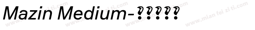 Mazin Medium字体转换